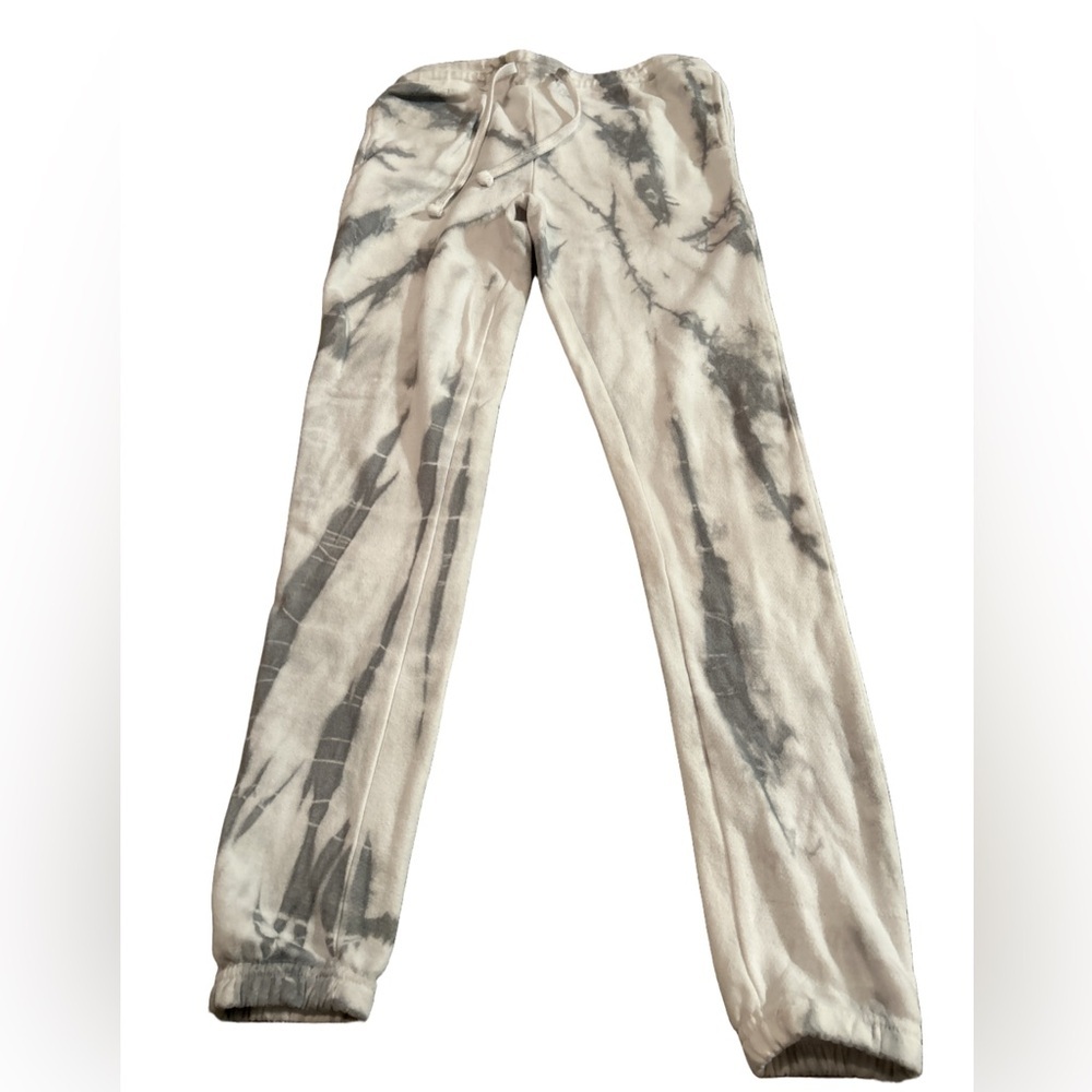 Women's Dreamside White and Grey Tie Dye Sweatpants Size Medium